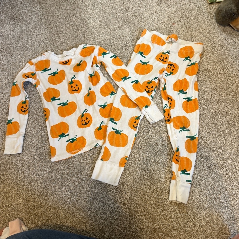 Halloween Pumpkin Pajama Set Old Navy Size XS
